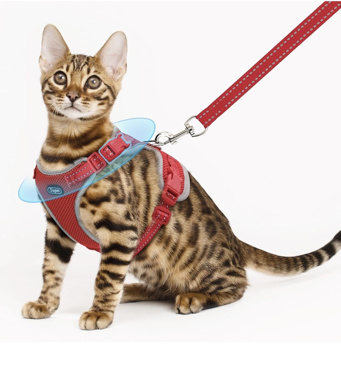 Supet Cat Harness and Leash for Walking Escape Proof, Adjustable Harness for Cats, Easy Control Small Cat Harness for Medium Large Kitten Red πβ
NEW