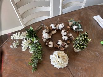 Farmhouse floral plant cotton decor