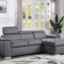 Diego Gray Sectional with Pull-out Bed
(Sofa & couch, living room)