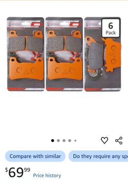 Motorcycle Front and Rear Carbon Fiber Brake Pads