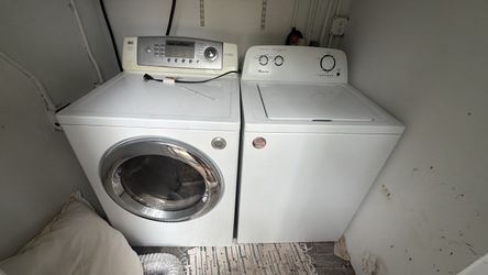 LG Front-Load Dryer and Amana Top-Load Washer