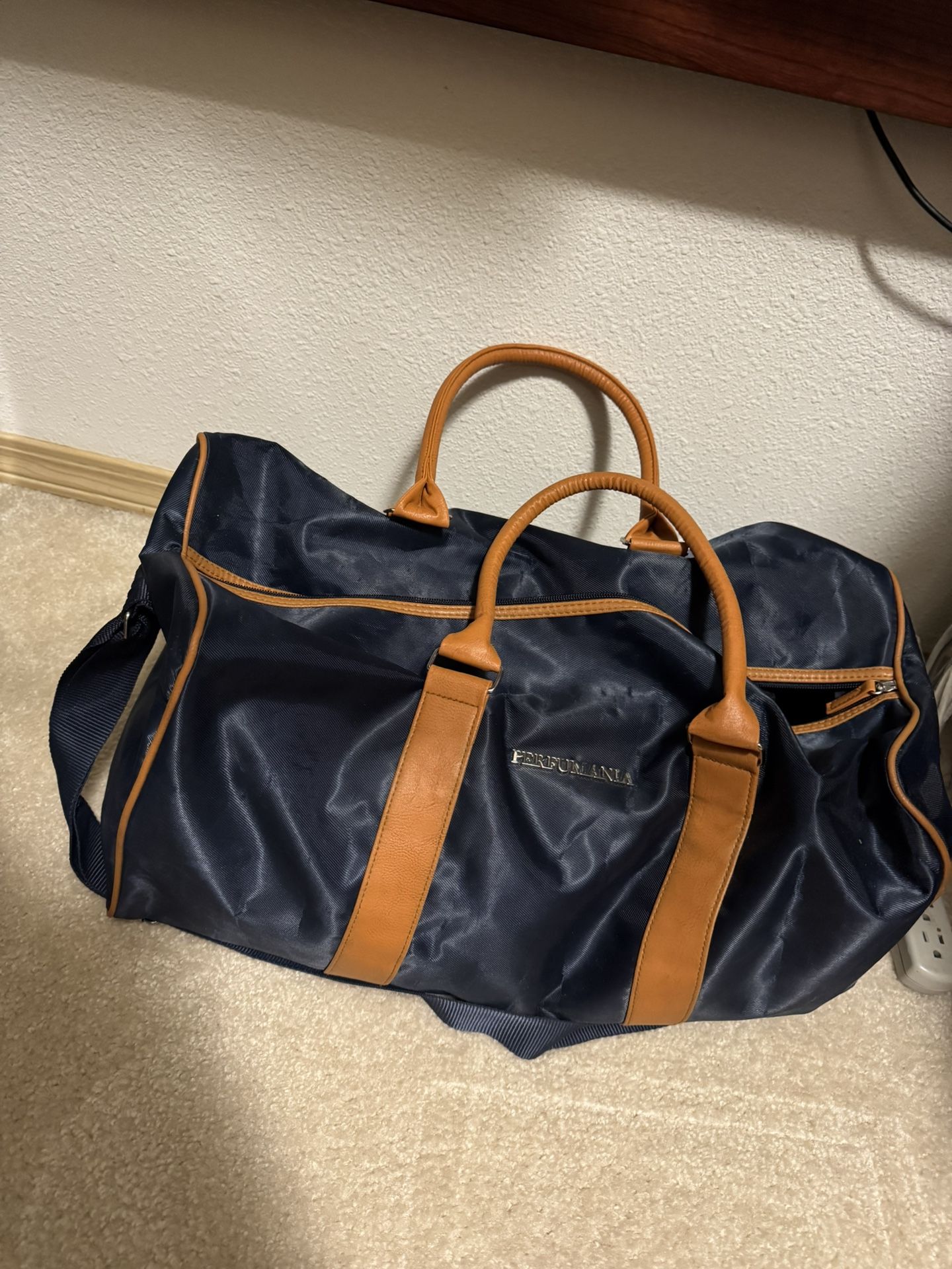 Perfumania Bags | Perfumania Duffle/Gym/Travel Bag/Tote | Color: Blue/Brown