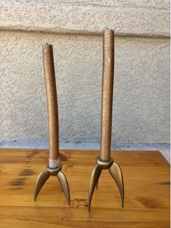 Vintage Midcentury Rocket candle holders