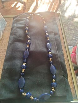 Vintage Blue Stone Necklace $40. o.b.o.