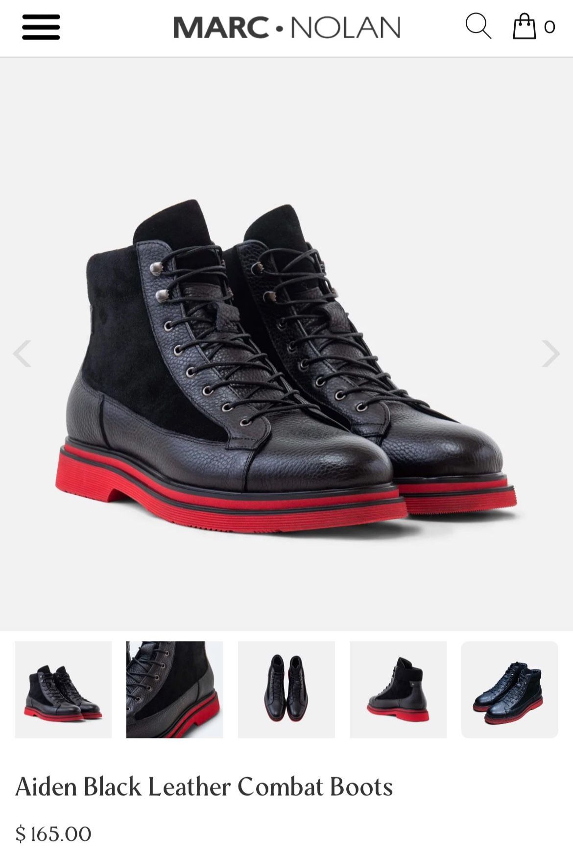 Marc Nolan Aiden Black Leather Boots (NEW)