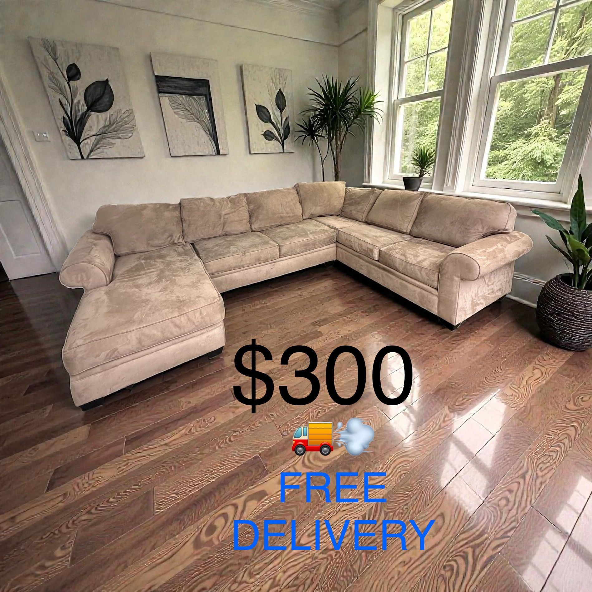 JONATHAN LOUIS 3- PIECE SECTIONAL w/ CHAISE (FREE DELIVERY)(CLIFTON HEIGHTS PA 19018)