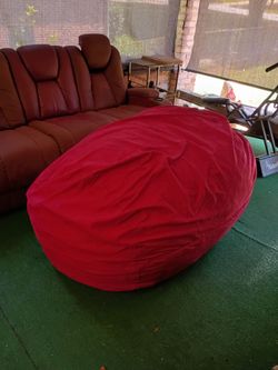 RED SUPER 3XL BEAN BAG SECTIONAL LENGTH
