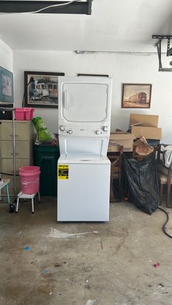 GE stackable washer with electric dryer