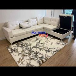 Sofa Sectional White ( Only 39 Down)