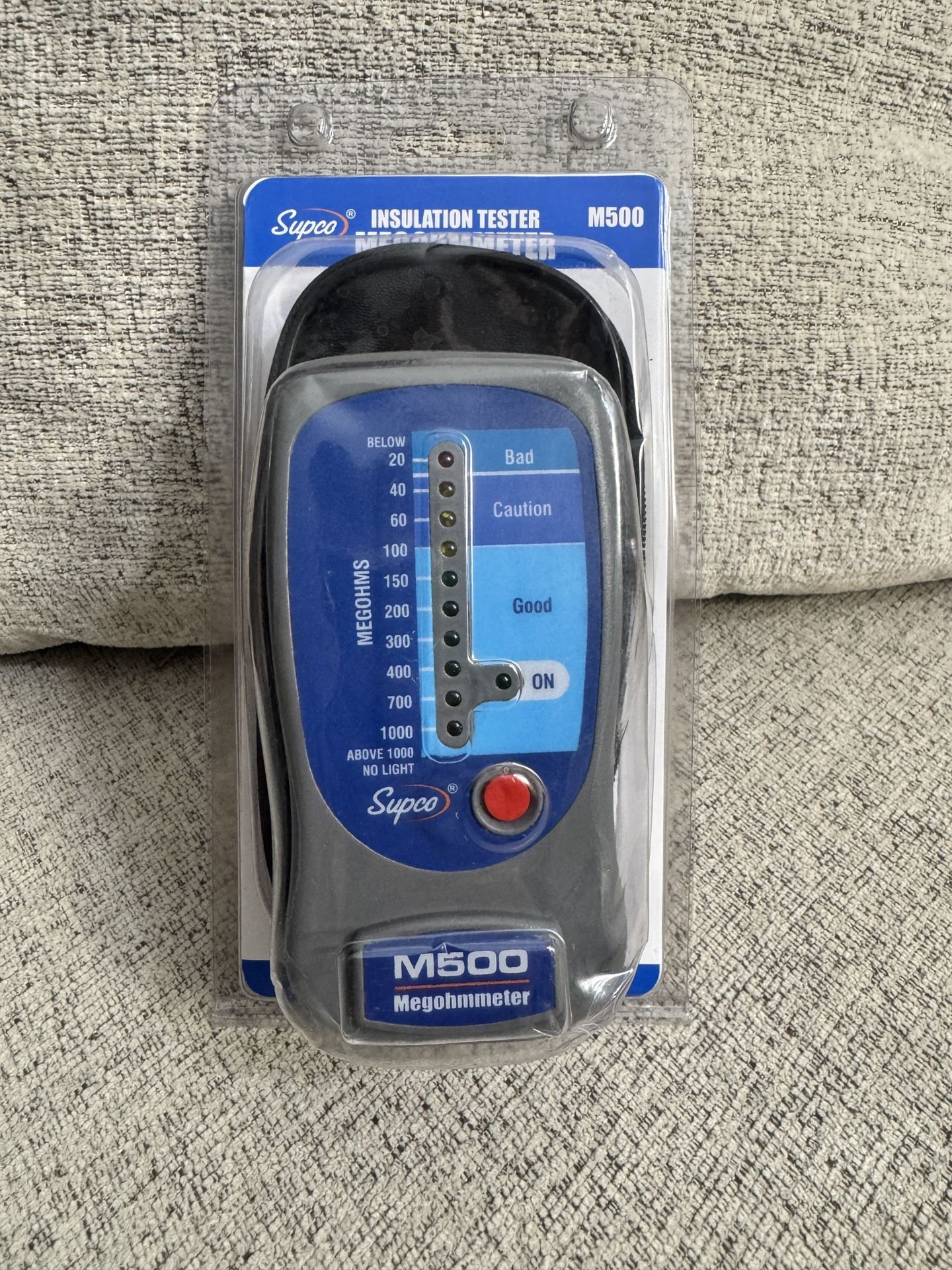 Supco M500 Insulation Tester Megohmmeter 0-1000 Megohms With Carry Case