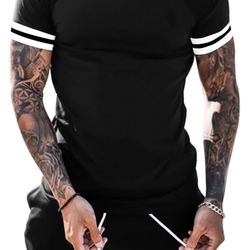 Mens Short Sets 2 Piece Outfits Fashion Summer Tracksuit Casual Shirt Shorts Slim Fit Athletic Sports Sweatsuit