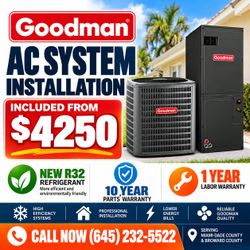 New AC systems, air conditioning, HVAC