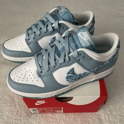Nike Dunk Low Blue Paisley W6.5/M5