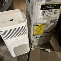 Vissani 5,000 BTU Portable Air Conditioner Cools 150 Sq. Ft. with Dehumidifier ( No Remote Control , No Hose AS IS -Working )