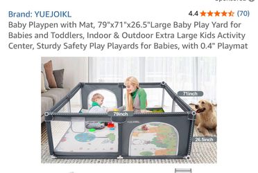 Large and portable playpen with travel case