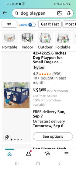 Used Small Dog Playpen $25