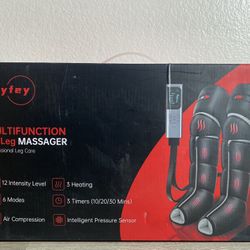 Pryfey Leg Massager Heat and Compression, Foot and Calf Circulation Pain Relief