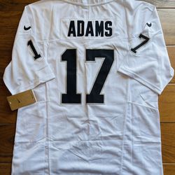 Raiders Adams black White Away jersey mens M L XXL XXXL 2X 3X