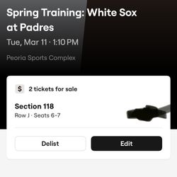 Spring training game white sox vs padres 