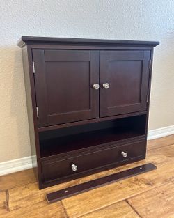 Dark Wood Wall Cabinet