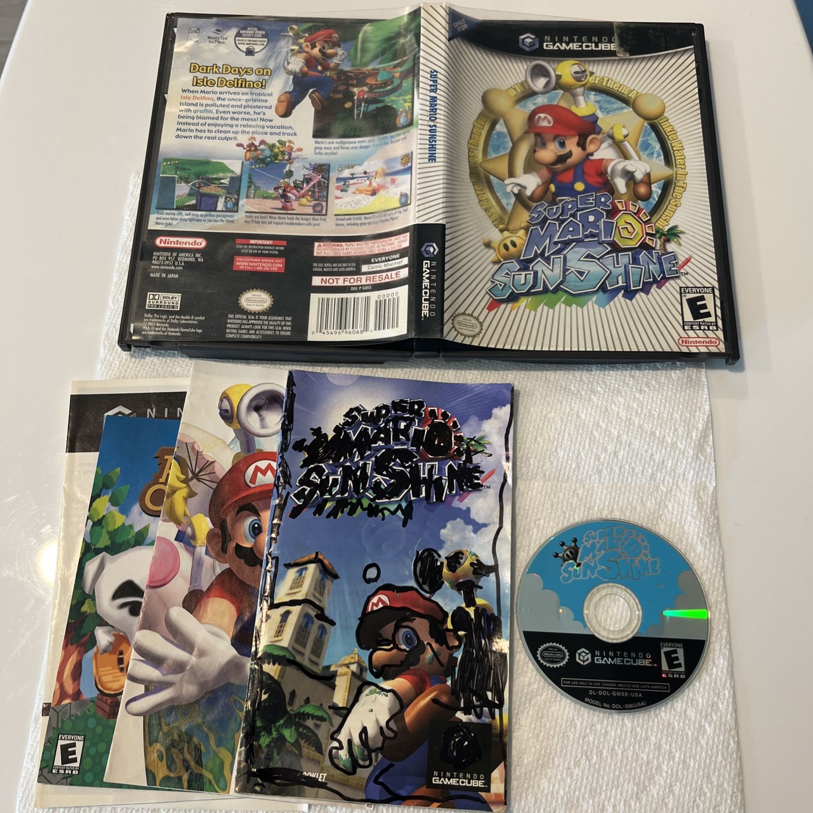 Super Mario Sunshine GameCube Nintendo Complete CIB w/ Manual