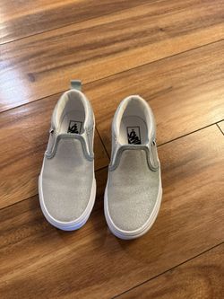 New Little Kid Silver Vans (size 12)