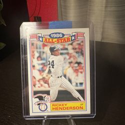 Rickey Henderson All Star Game 1986