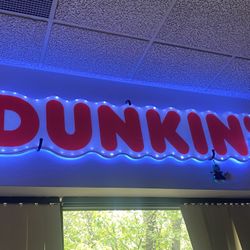 Dunkin Donuts Sign With Added Backlit Feature 