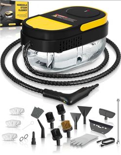 Brand new steam Cleaner, 3 Level Adjustable Handle with 15 Accessories
15s Heat Up, 1.69 Quarts Tank, Foldable Handle, 1700W, Portable Steam Cleaner f