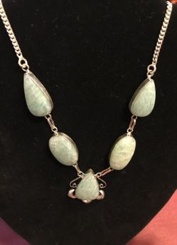 Amazonite with sterling silver necklace