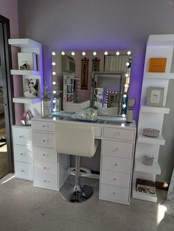 new vanity with touch screen mirror