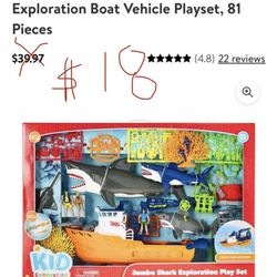 Pool Toys Shark Boat Toy Set 