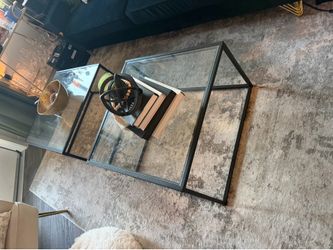 Black glass coffee tables
