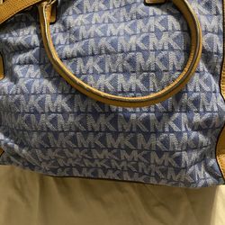 Micheal Kros  Tote Purse Blue Jean Print
