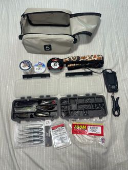 Fishing Tackle + Bag + Weight Scale