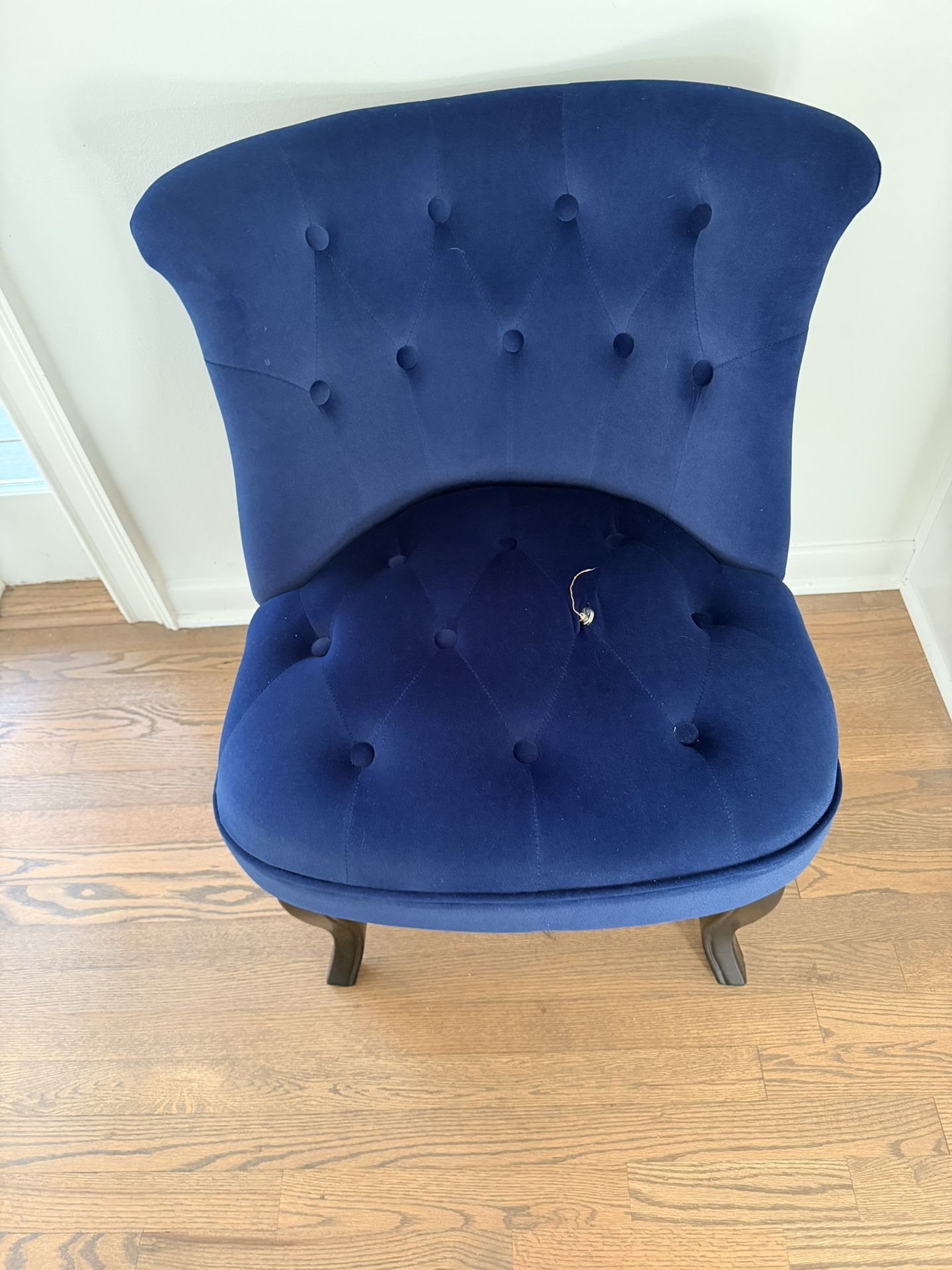 Blue Velvet Arm Chair 