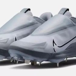 Men's Nike Force Trout 8 Pro Ghost Laces Gray Metal Baseball Cleats Sz 12⚾️
