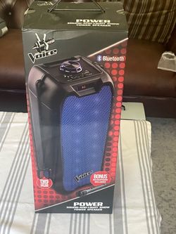 The Voice Sound And Light Show Tower Bluetooth Speaker w/ Microphone. 15” tall