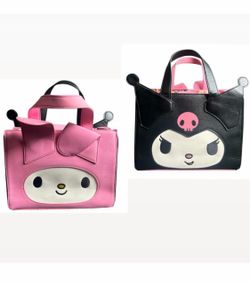 SANRIO MY MELODY AND KUROMI DOUBLE SIDED CROSSBODY LOUNGEFLY BAG