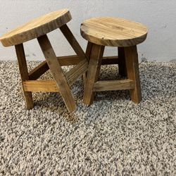 Small Wooden Decorative Stools   