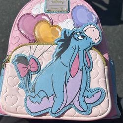 Disney Winnie The Pooh Eeyore With Hearts Lounge Fly Mini Backpack
