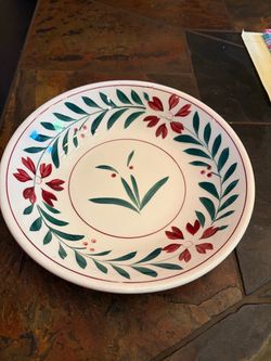 Ironstone hand painted 11” bowl