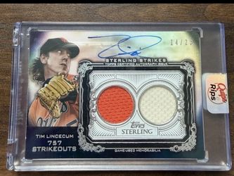 Tim lincecum baseball card auto