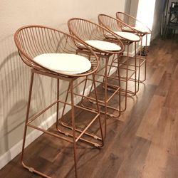 Rose Gold Bar Stools 