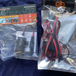 Motorcycle USB kit with extension battery line. Pick up is in New Braunfels Texas