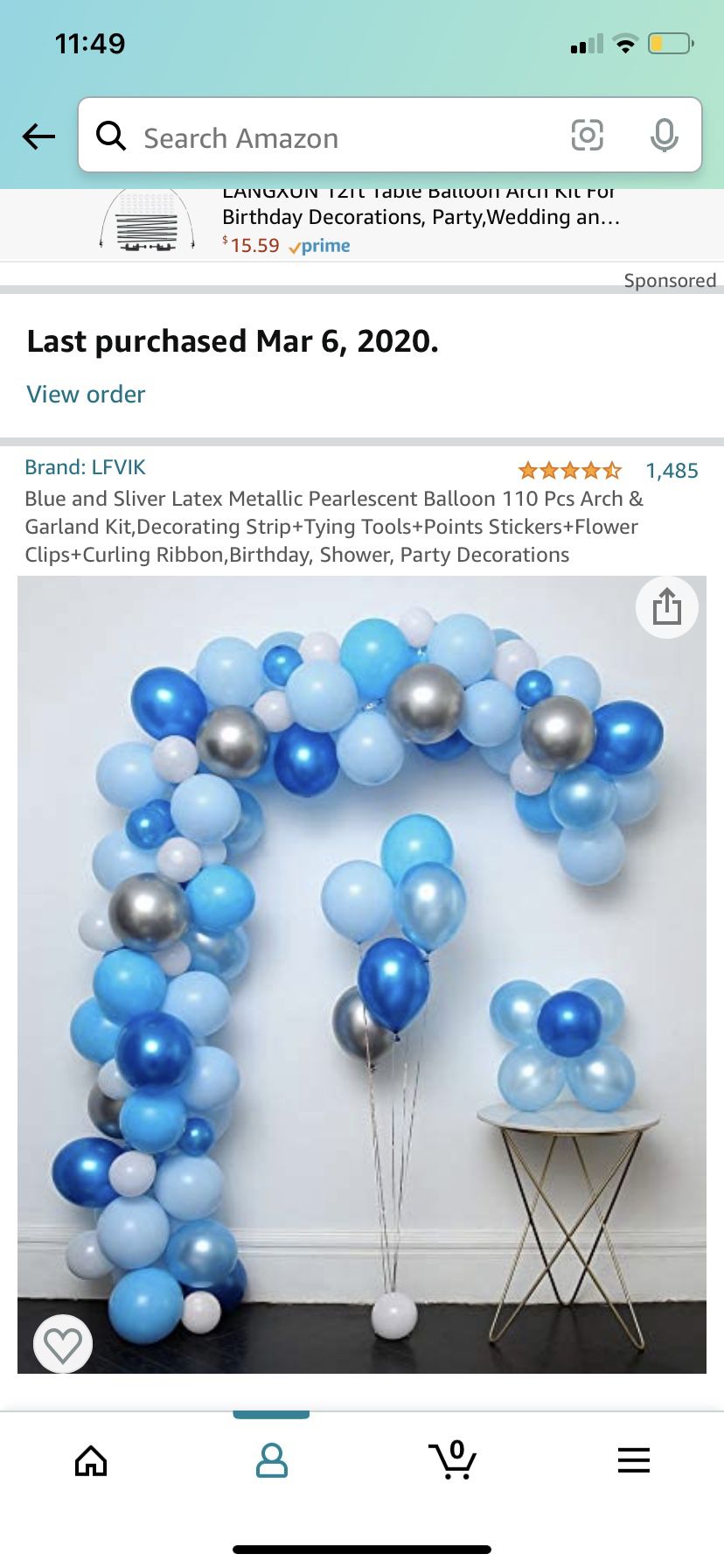 Blue Ballon Arch Party Supplies