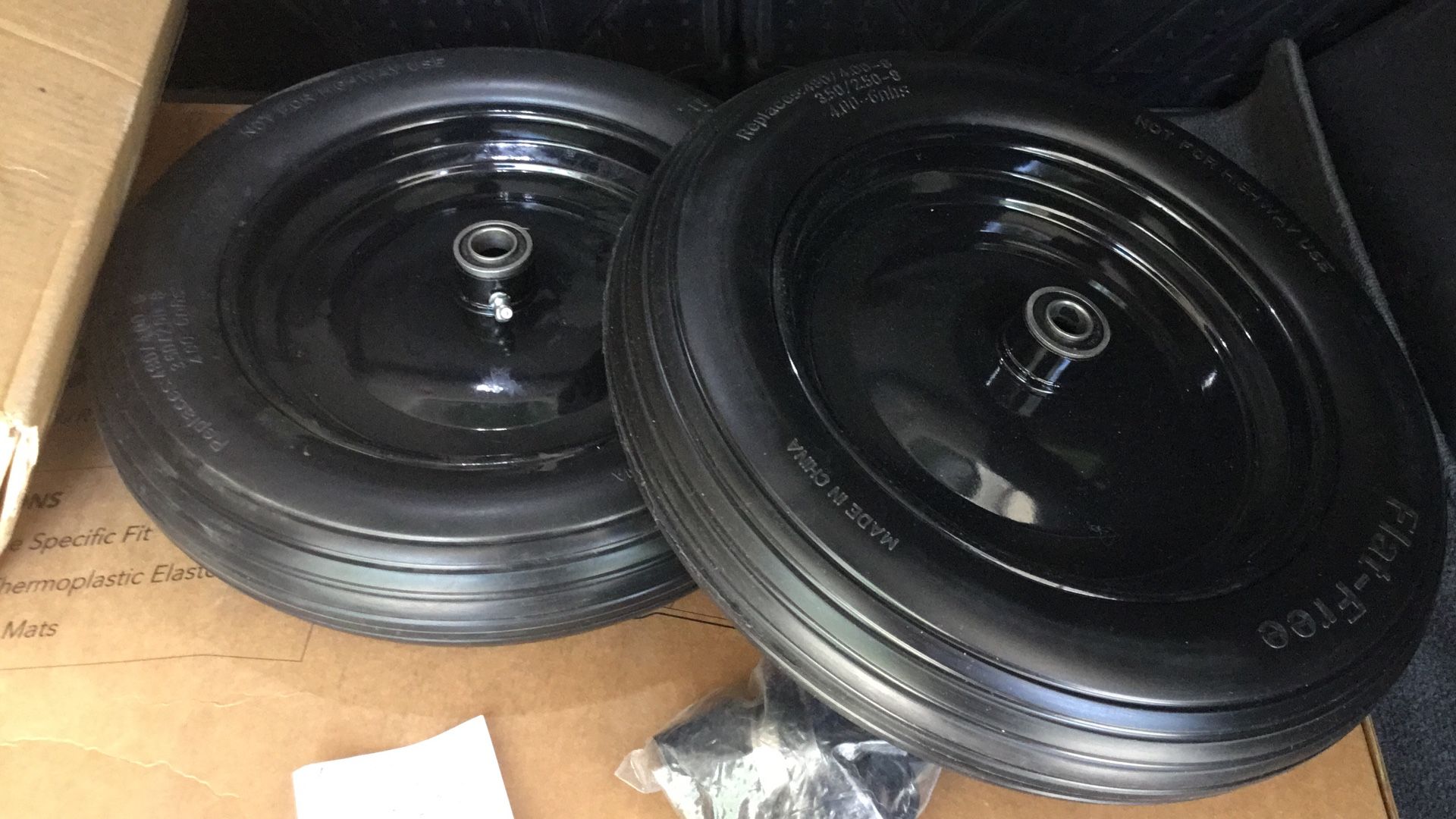 Lawn Mower garden Trailer Wheels,, wheel barrow, Hand Cart 8”