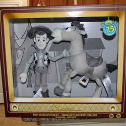 Woody & Bullseye Plush Toy Story Set 25th Anniversary Limited Release