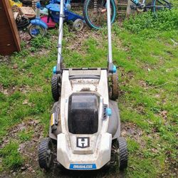 HART 40-Volt Cordless 20-inch Brushless Mower, Bag, Fastcharger & 6.0 Ah Lithium-Ion Battery