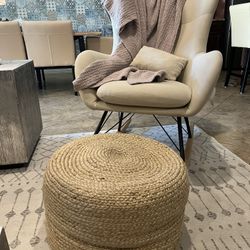Jute Puff Ottoman / Pouf